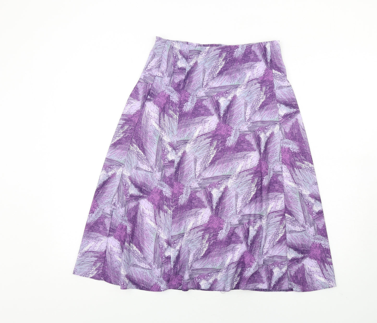 EWM Womens Purple Polyester A-Line Skirt Size 10
