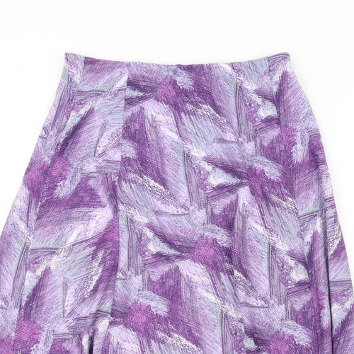 EWM Womens Purple Polyester A-Line Skirt Size 10