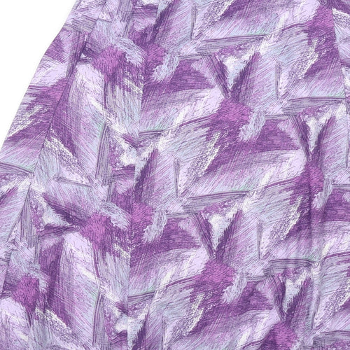 EWM Womens Purple Polyester A-Line Skirt Size 10