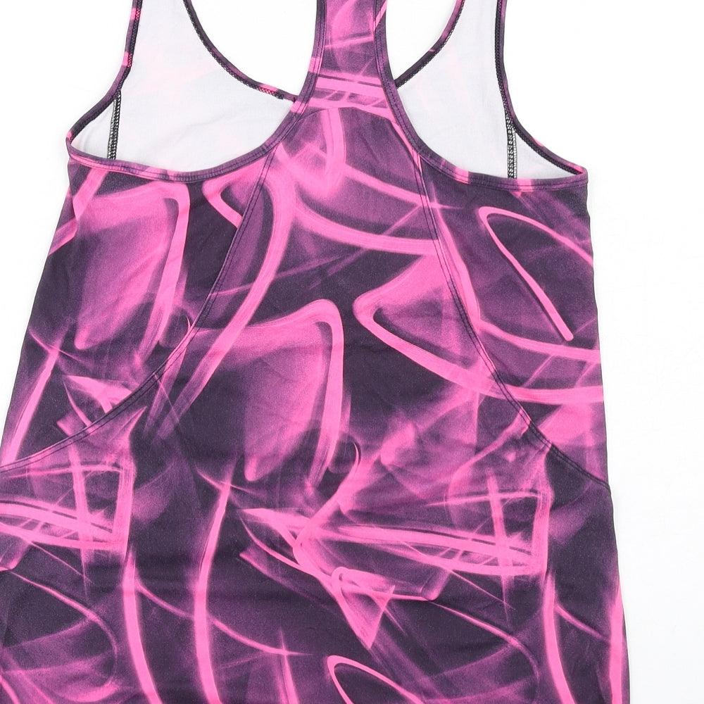 DECATHLON Womens Pink Polyester Basic Tank Size 12 Scoop Neck Pullover - Tie Dye