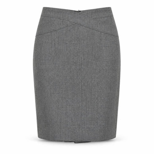 Marks and Spencer Womens Grey Polyester Straight & Pencil Skirt Size 12 Zip