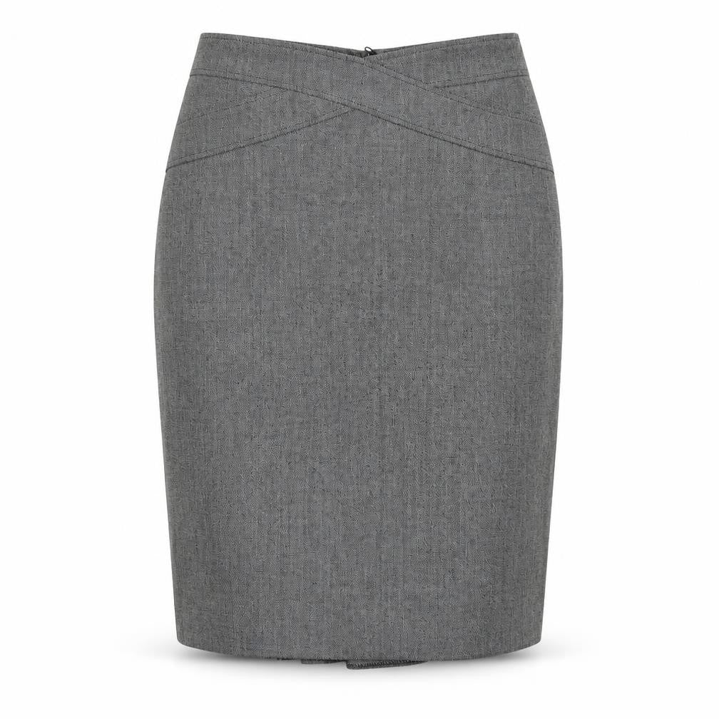 Marks and Spencer Womens Grey Polyester Straight & Pencil Skirt Size 12 Zip