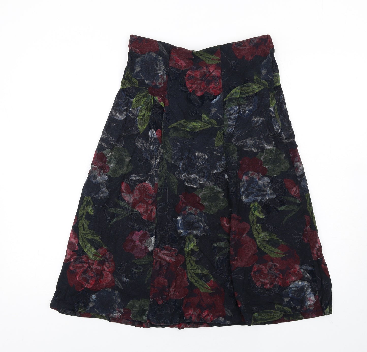 EWM Womens Multicoloured Floral Viscose A-Line Skirt Size 10