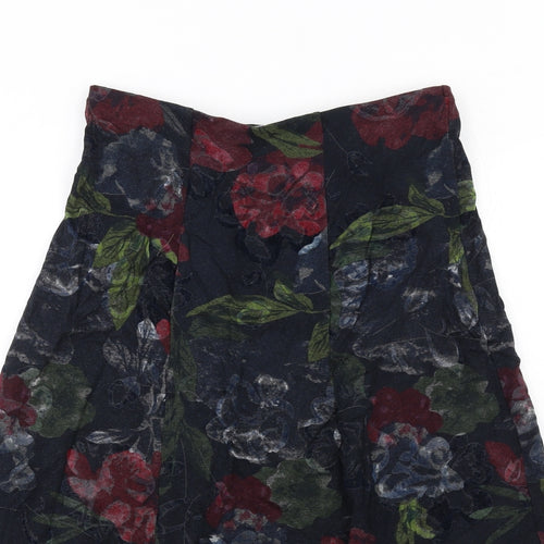 EWM Womens Multicoloured Floral Viscose A-Line Skirt Size 10