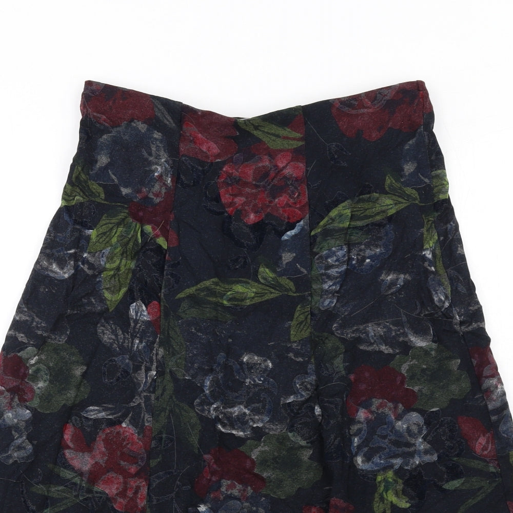 EWM Womens Multicoloured Floral Viscose A-Line Skirt Size 10