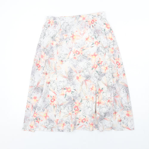 EWM Womens Multicoloured Floral Polyester A-Line Skirt Size 10