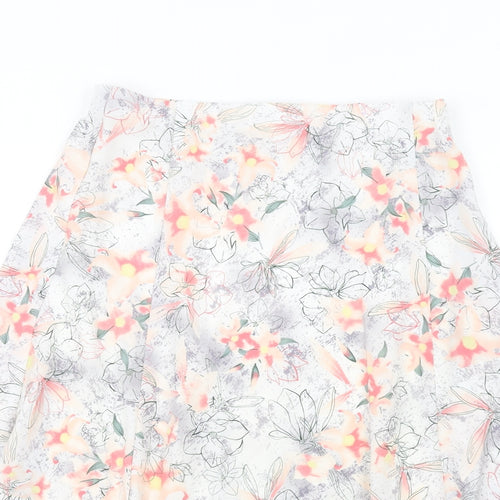 EWM Womens Multicoloured Floral Polyester A-Line Skirt Size 10