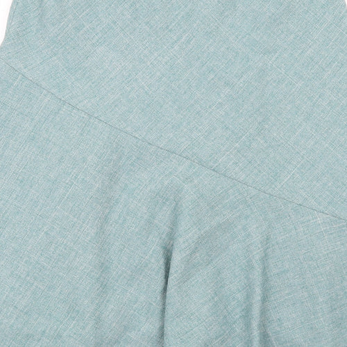 EWM Womens Blue Polyester A-Line Skirt Size 14