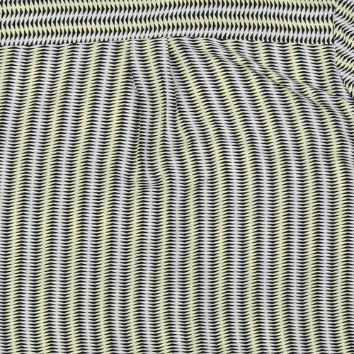 Marks and Spencer Womens Multicoloured Geometric Polyester Basic Button-Up Size 14 Collared