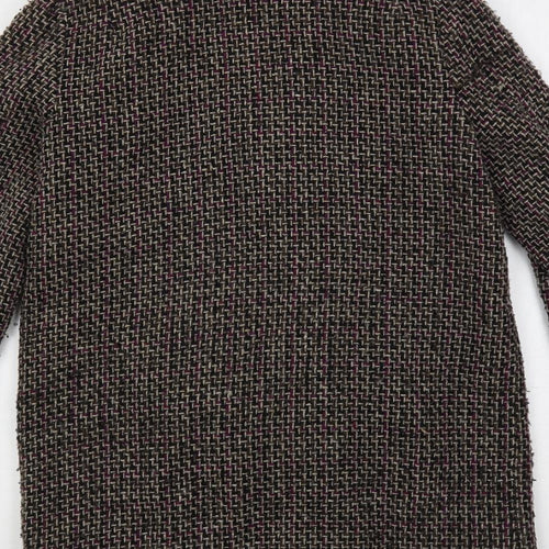 Marks and Spencer Womens Multicoloured Overcoat Coat Size 10 Button
