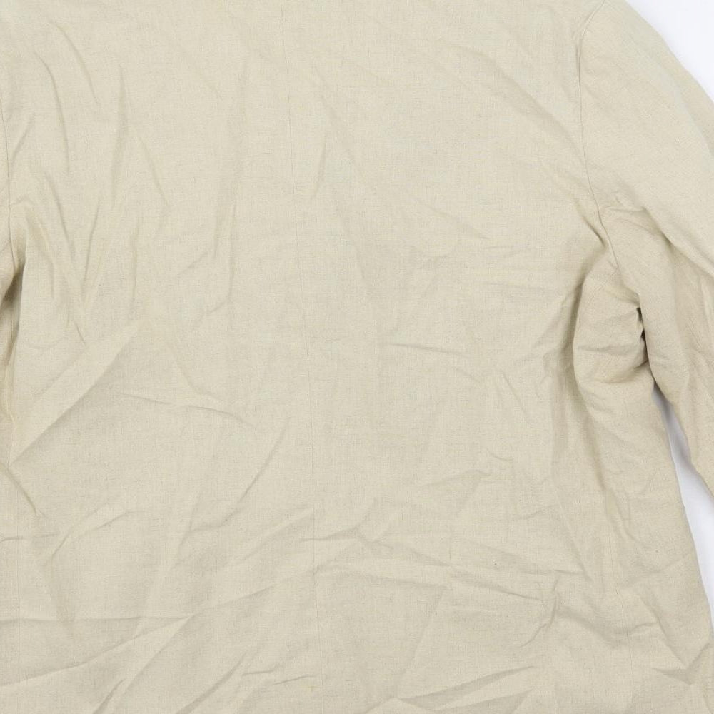 Fashion Inc Womens Beige Jacket Blazer Size 16 Button