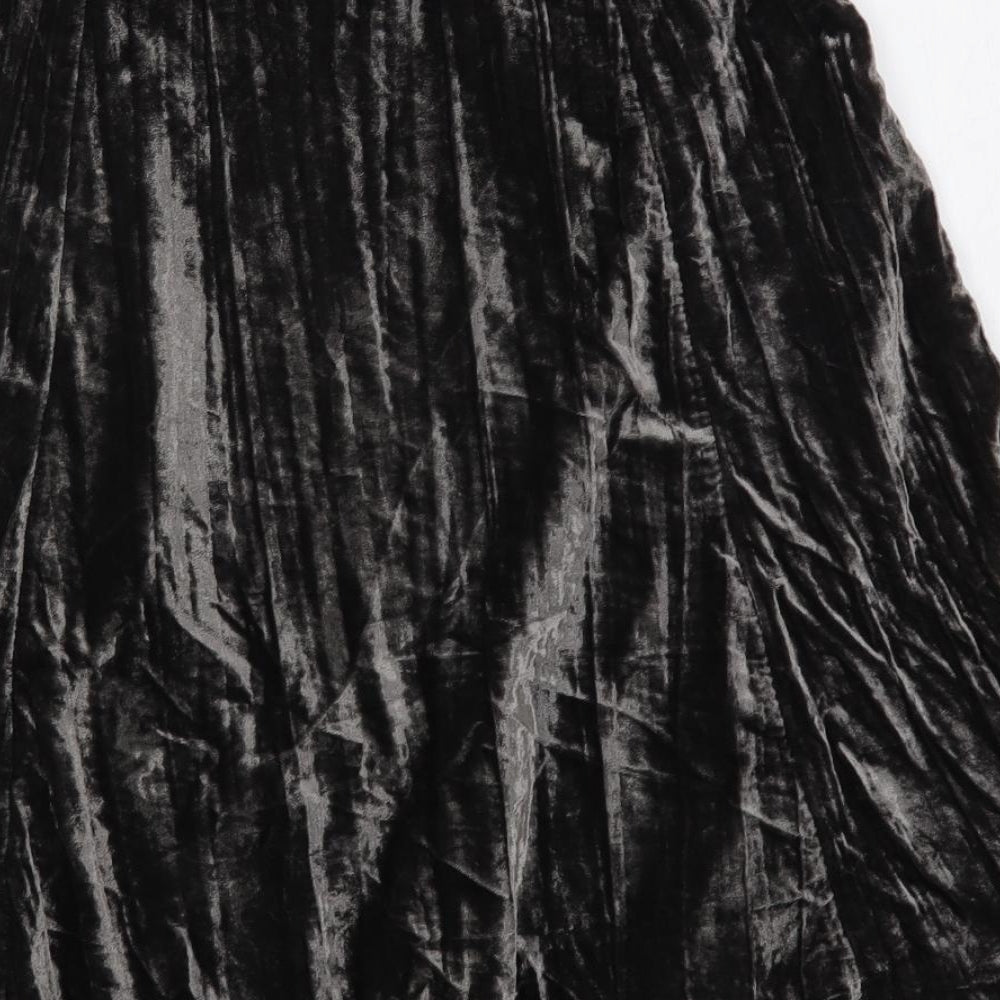 White Stuff Womens Grey Viscose A-Line Skirt Size 10 Zip - Lined