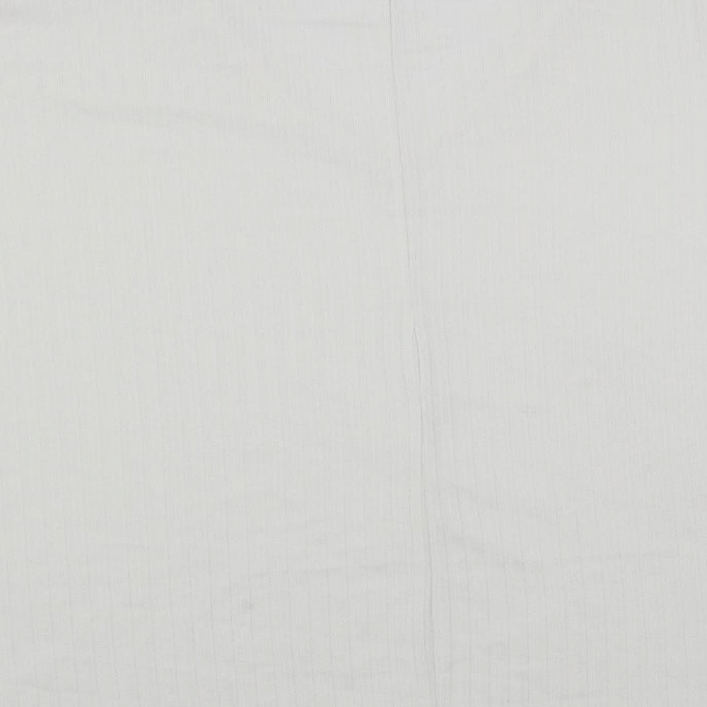 New Look Womens White Polyester Basic Blouse Size XL V-Neck - Oversized