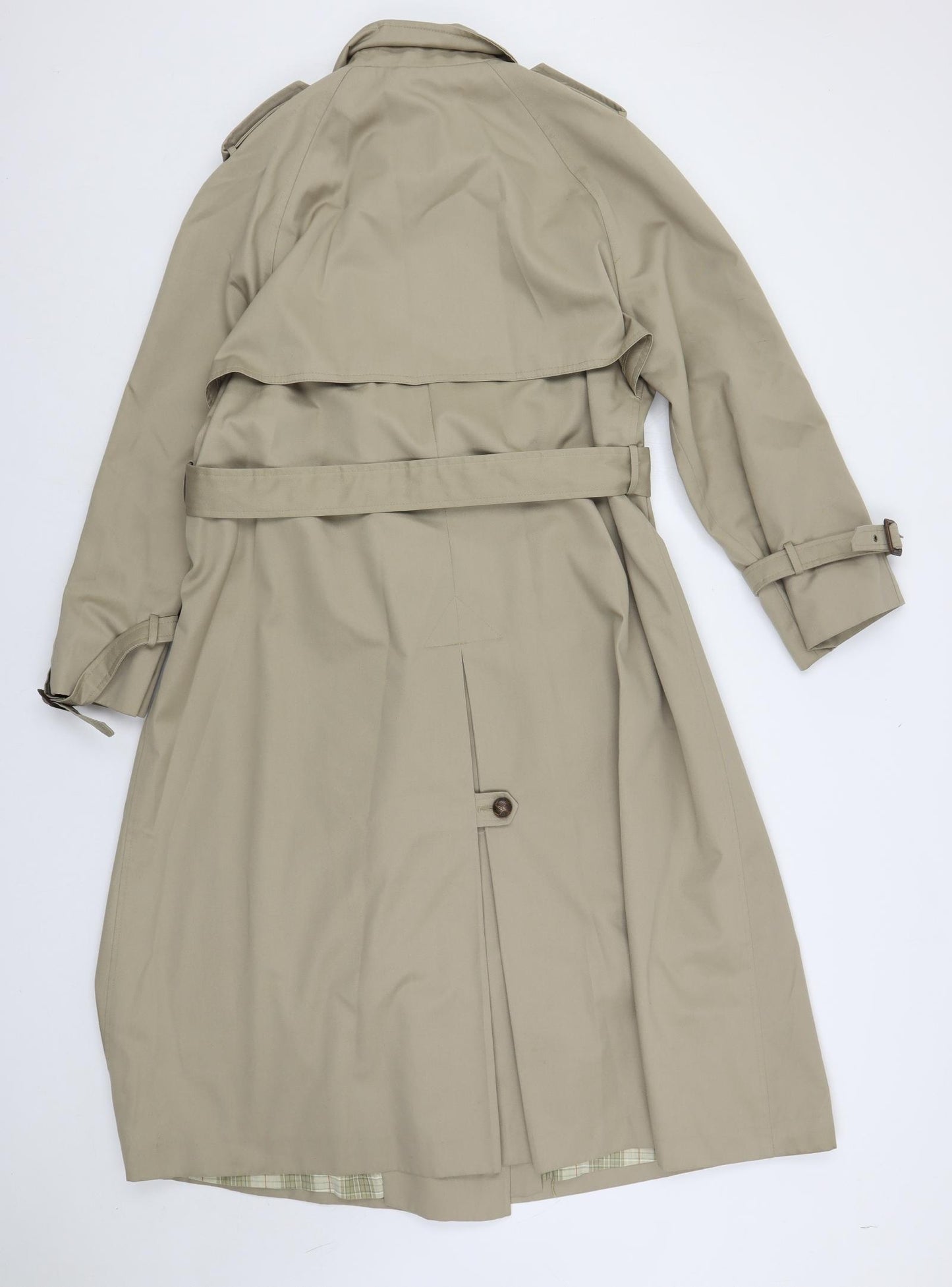 BHS Womens Beige Trench Coat Coat Size 14 Button - Belted