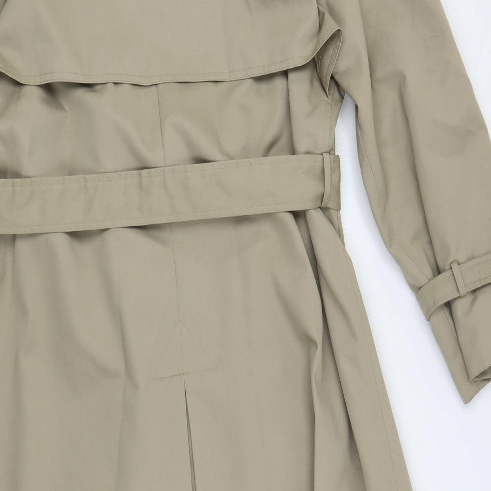 BHS Womens Beige Trench Coat Coat Size 14 Button - Belted