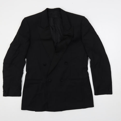 Weidenmann Mens Black Striped Wool Tuxedo Suit Jacket Size 40 Regular