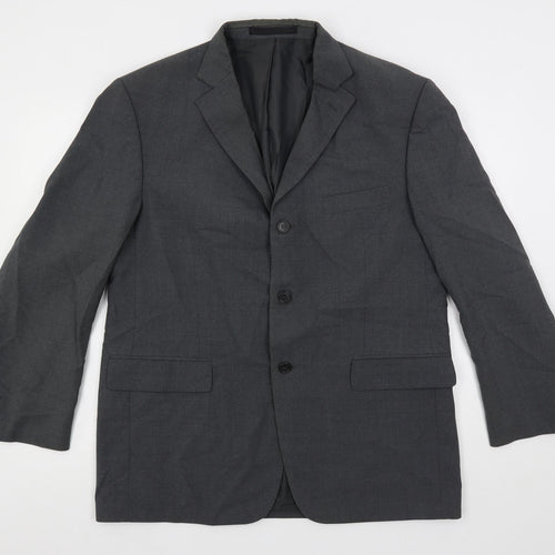 Marks and Spencer Mens Grey Polyester Jacket Suit Jacket Size 42 Regular