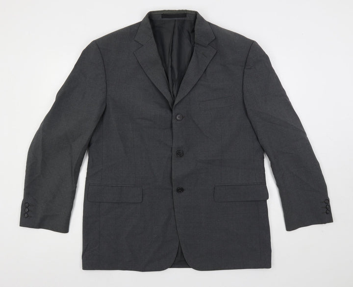 Marks and Spencer Mens Grey Polyester Jacket Suit Jacket Size 42 Regular