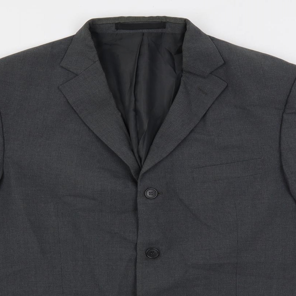 Marks and Spencer Mens Grey Polyester Jacket Suit Jacket Size 42 Regular
