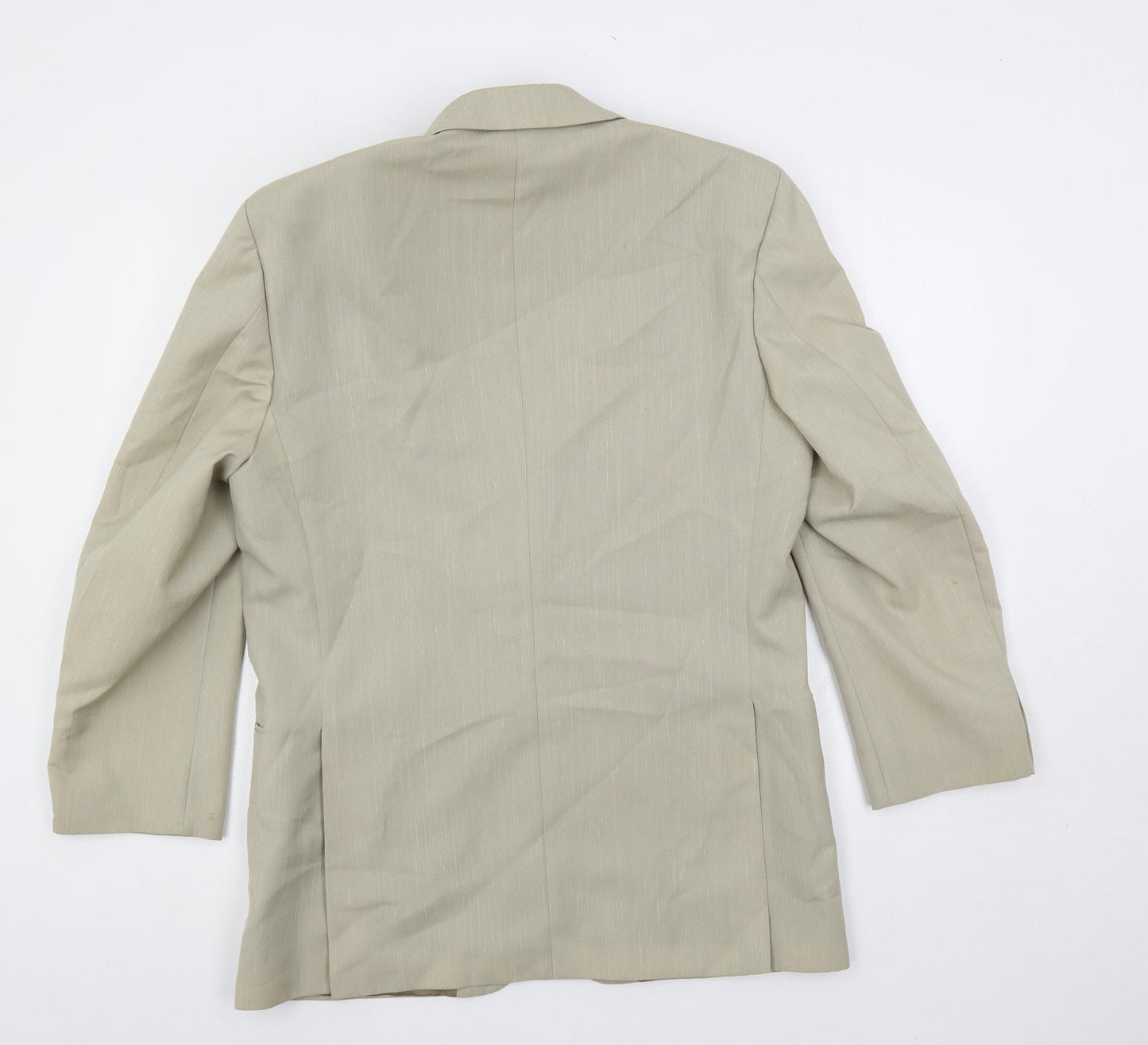 Brook Taverner Mens Beige Polyester Jacket Suit Jacket Size 40 Regular