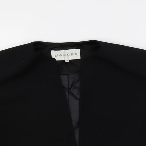 Jaeger Womens Black Jacket Blazer Size 12 - Open