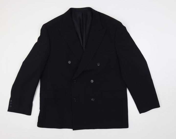 Marks and Spencer Mens Blue Polyester Jacket Suit Jacket Size 44 Regular