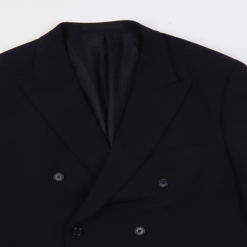 Marks and Spencer Mens Blue Polyester Jacket Suit Jacket Size 44 Regular