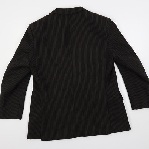 Hornes Mens Brown Striped Wool Jacket Suit Jacket Size 40 Regular
