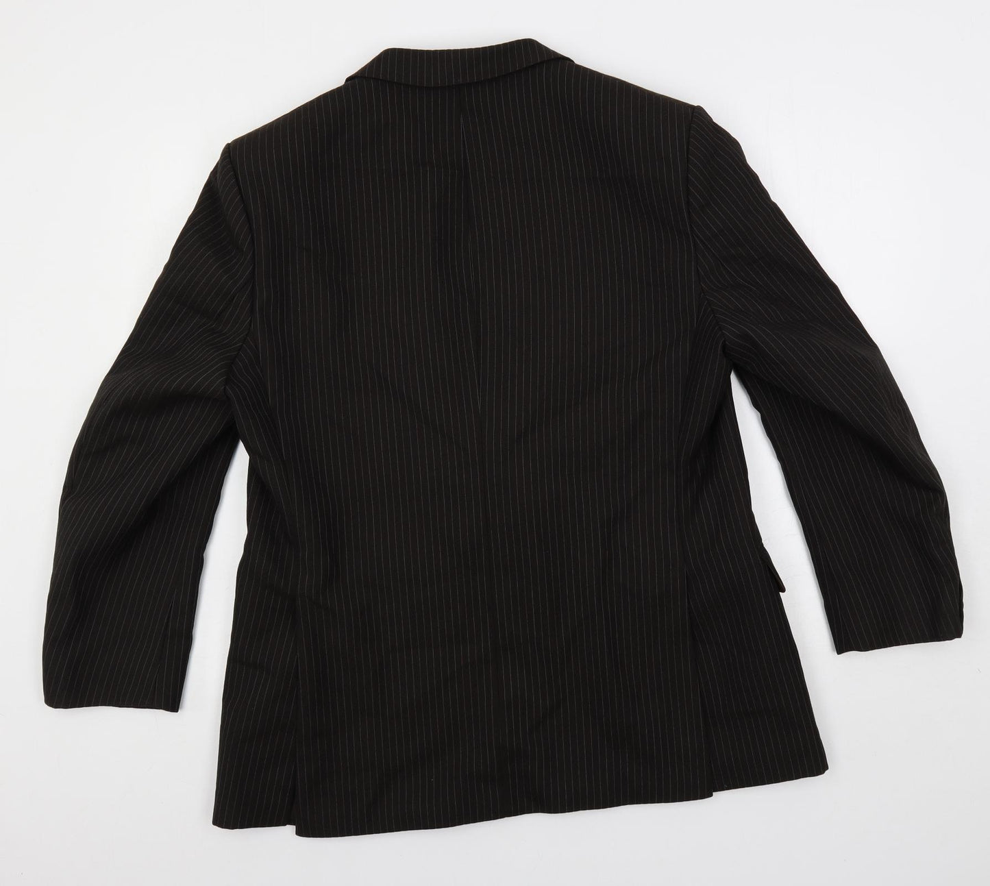 Hornes Mens Brown Striped Wool Jacket Suit Jacket Size 40 Regular