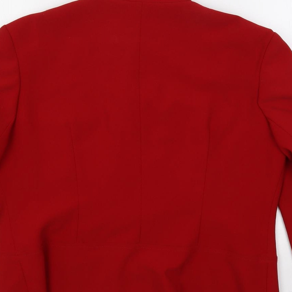 Wallis Womens Red Jacket Size 12 Zip
