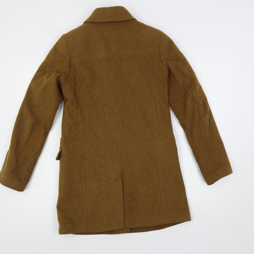 H&M Womens Brown Pea Coat Coat Size 4 Button