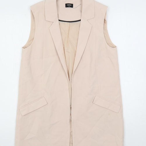 Oasis Womens Pink Jacket Waistcoat Size 12 - Open