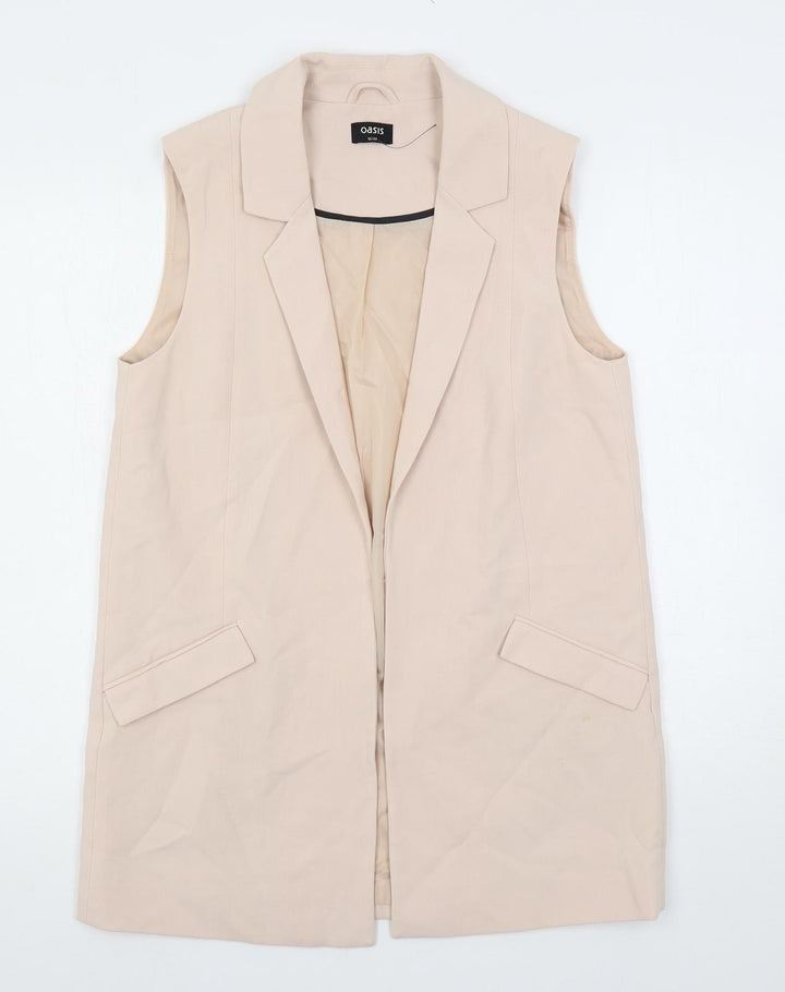 Oasis Womens Pink Jacket Waistcoat Size 12 - Open