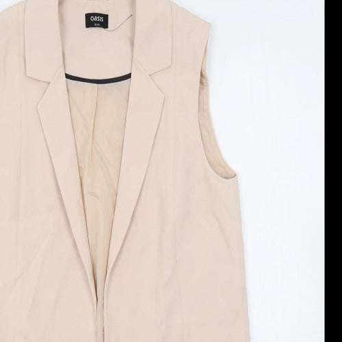 Oasis Womens Pink Jacket Waistcoat Size 12 - Open
