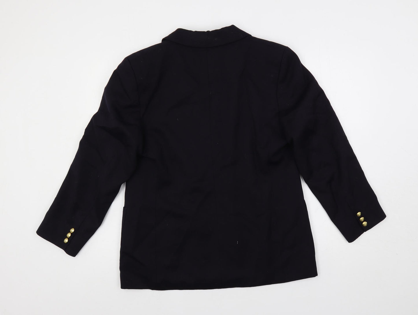 Marks and Spencer Womens Blue Jacket Blazer Size 14 Button