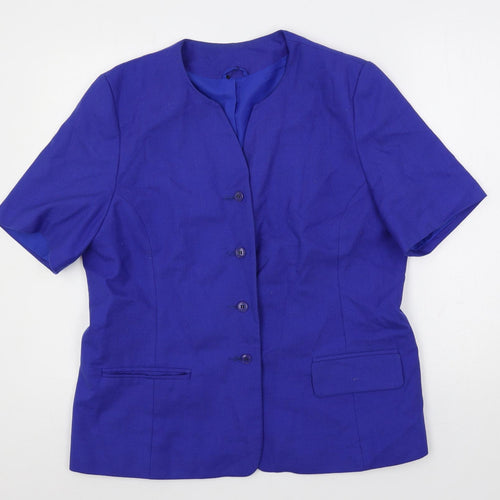Debenhams Womens Blue Jacket Blazer Size 16 Button