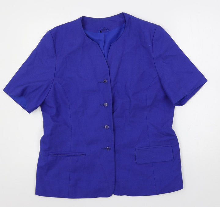 Debenhams Womens Blue Jacket Blazer Size 16 Button