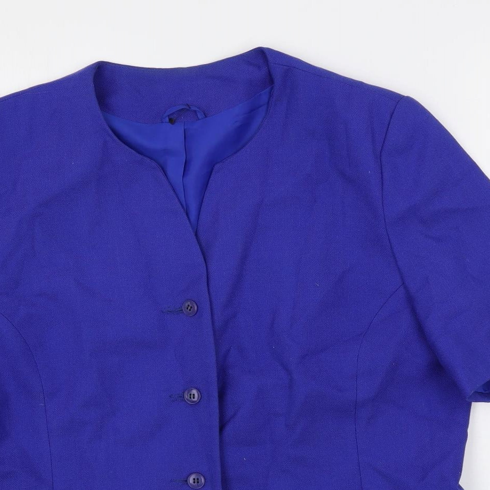 Debenhams Womens Blue Jacket Blazer Size 16 Button