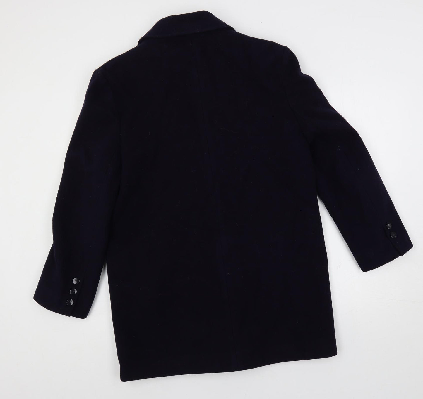 Debenhams Womens Blue Pea Coat Coat Size 12 Button