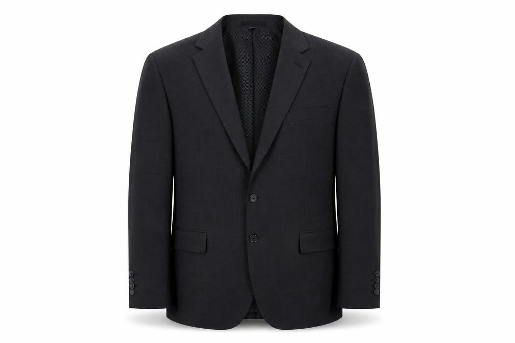 Front view of Marks & Spencer men’s grey wool jacket suit jacket, size 44, regular
