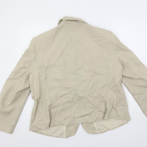 Marks and Spencer Womens Beige Jacket Blazer Size 22 Button