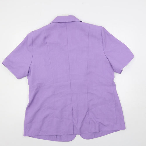 essence Womens Purple Jacket Blazer Size 20 Button