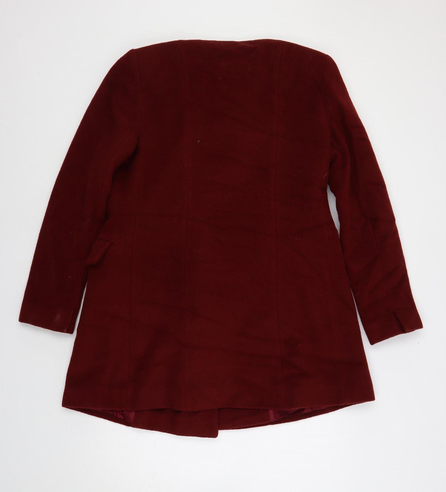 French Connection Womens Red Overcoat Coat Size 16 Button