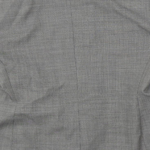 Anne Klein Womens Grey Geometric Jacket Blazer Size 10 Button