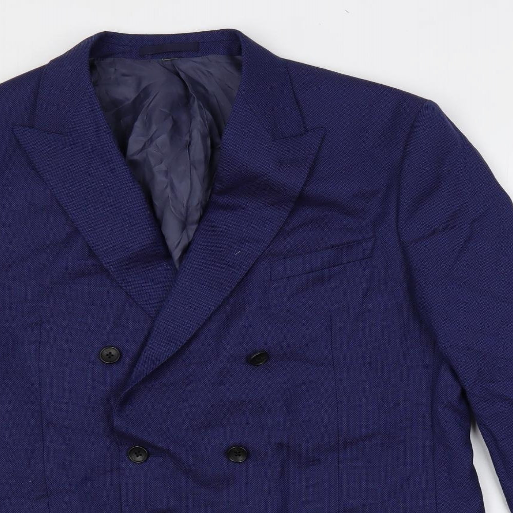 Marks and Spencer Mens Blue Wool Jacket Suit Jacket Size 44 Regular