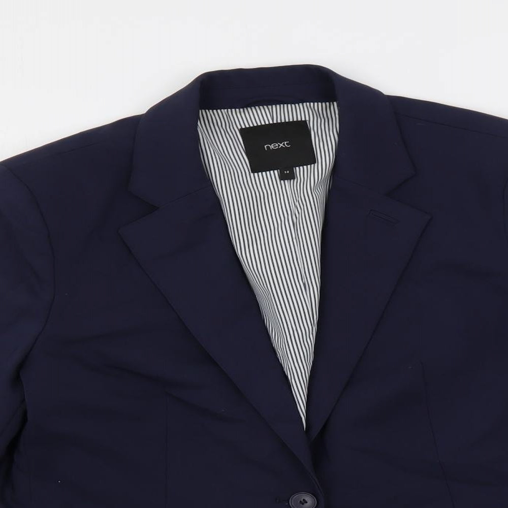 NEXT Womens Blue Jacket Blazer Size 14 Button
