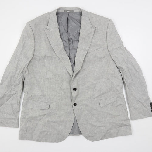 Marks and Spencer Mens Grey Polyester Jacket Suit Jacket Size 48 Regular