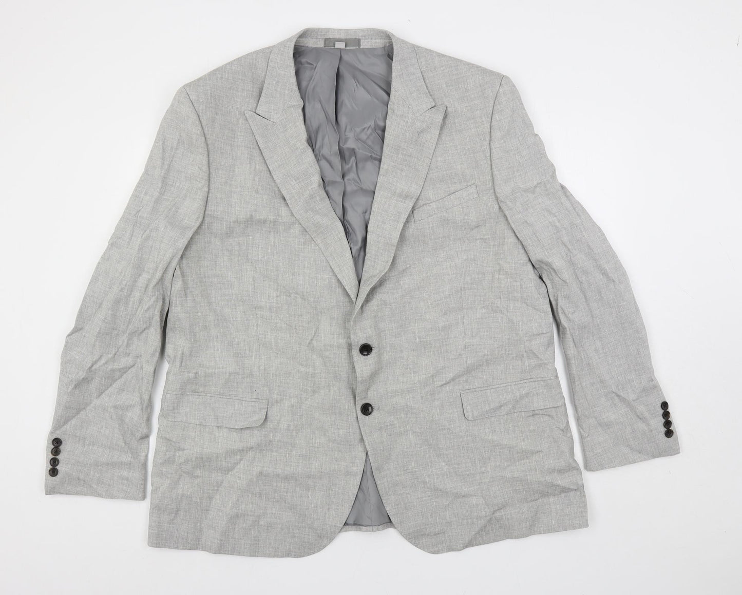 Marks and Spencer Mens Grey Polyester Jacket Suit Jacket Size 48 Regular