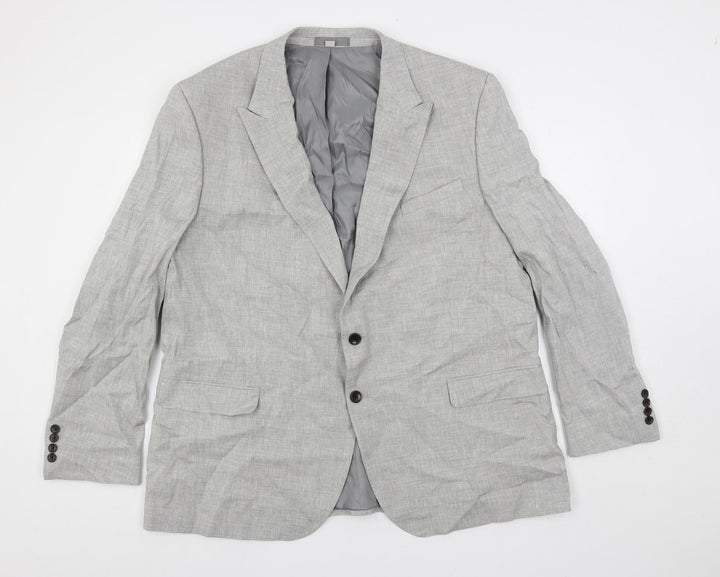 Marks and Spencer Mens Grey Polyester Jacket Suit Jacket Size 48 Regular
