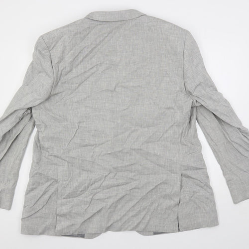 Marks and Spencer Mens Grey Polyester Jacket Suit Jacket Size 48 Regular